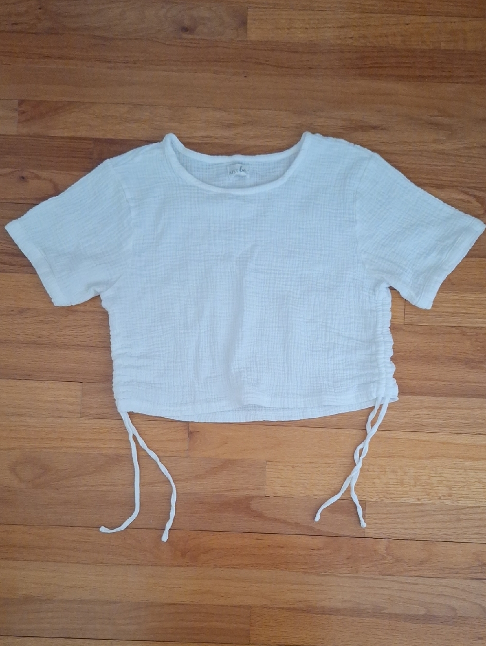 White Crop Top White Cotton Top Womens Junior Plus
